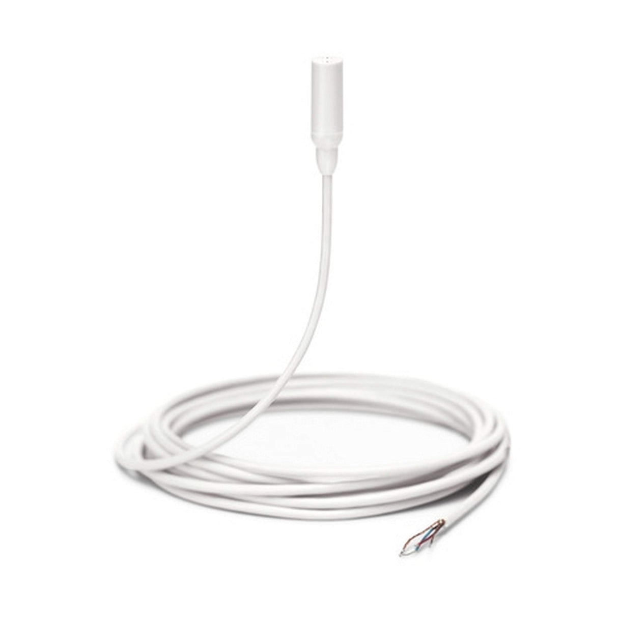 Shure TL48W/O TwinPlex Omnidirectional Subminiature Lavalier Microphone White with Bare Wire and Accessories