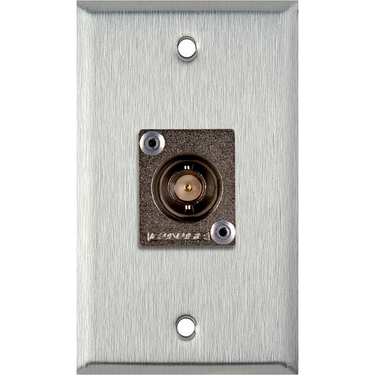 My Custom Shop WPL-1103 1-Gang Stainless Steel Wall Plate BNC Feed-Thru