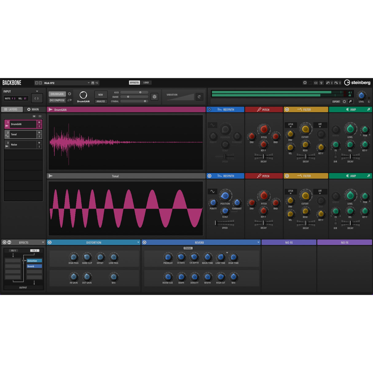 Steinberg Backbone Drum Re-Synthesizer VST Instrument