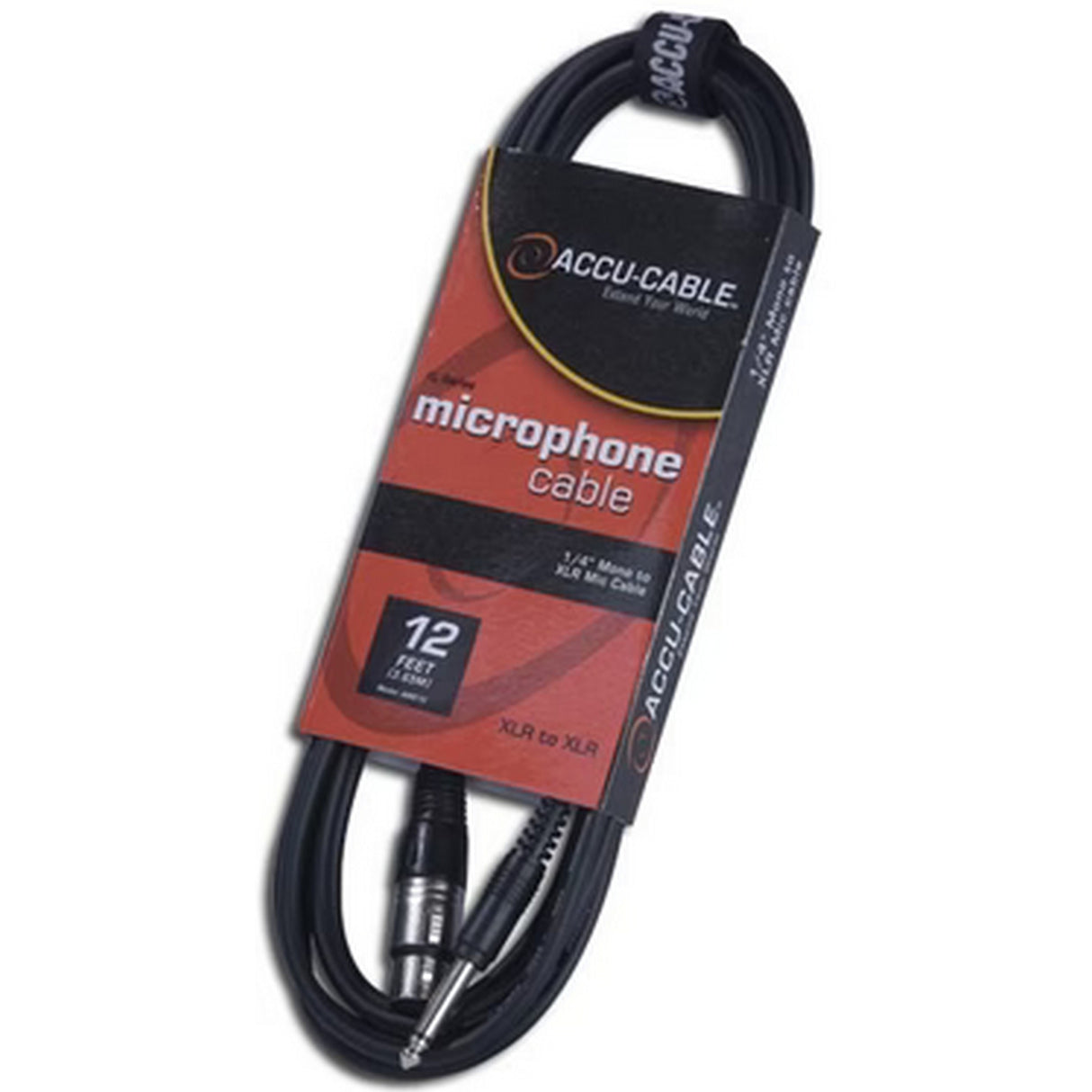 Accu Cable AMC12 1/4-Inch Mono to XLR Mic Cable, 12-Feet