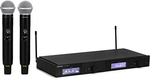 Shure SLXD24D/SM58 Wireless Dual Handheld Microphone System with SM58 - G58: 470 - 514 MHz