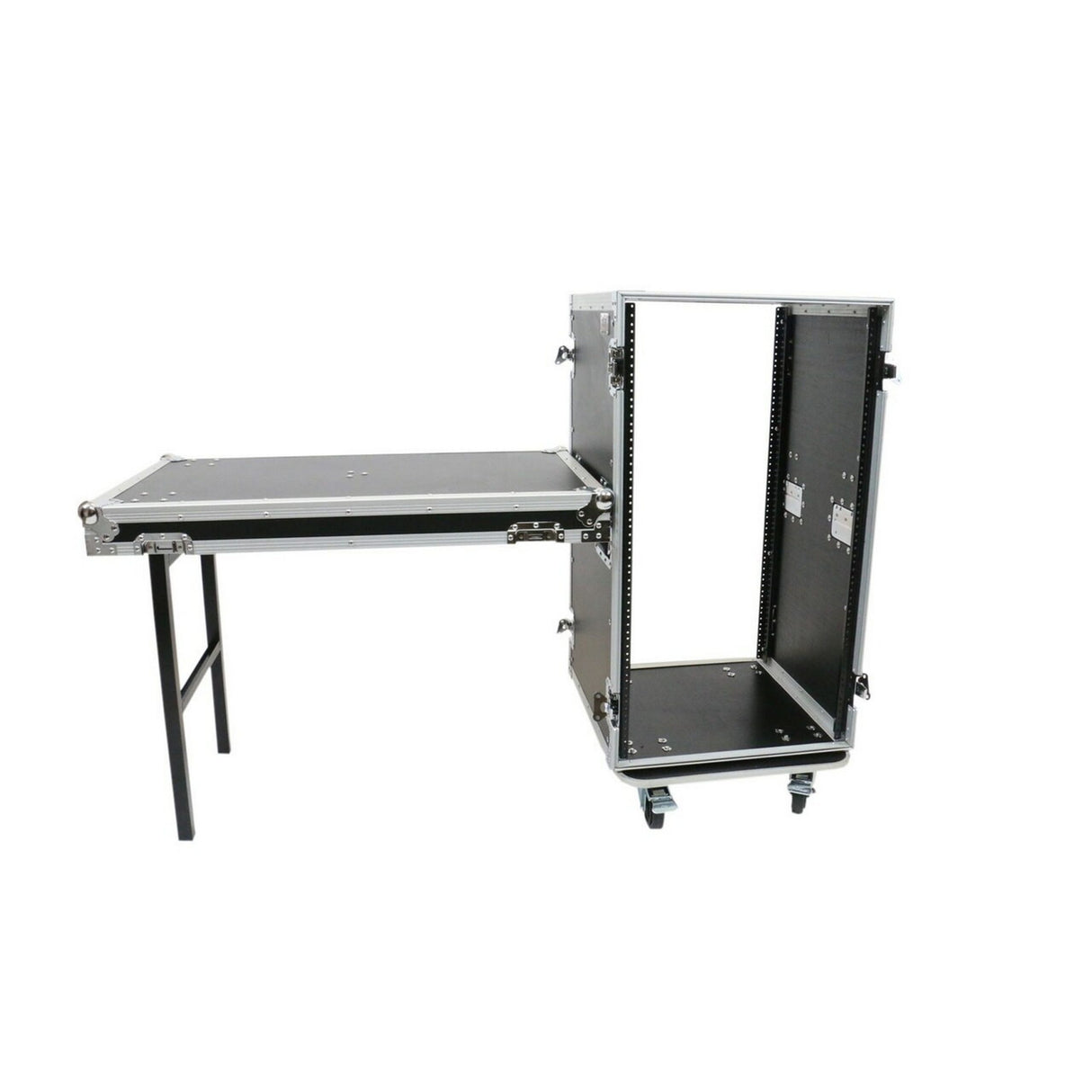 OSP RC20U-20SL 20 Space ATA Amp Rack with Casters/Attached Utility Table