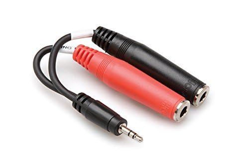 Hosa YMP-137 3.5mm TRS to Dual 1/4-Inch TS Female Stereo Breakout Cable