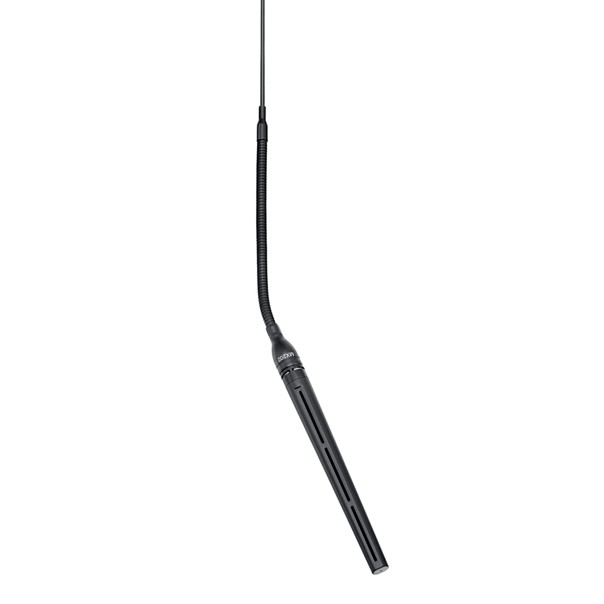 Shure MX202B/MS Microflex Cardioid Overhead Condenser Microphone with In-Line Preamp Black 3-Pin XLR Connector