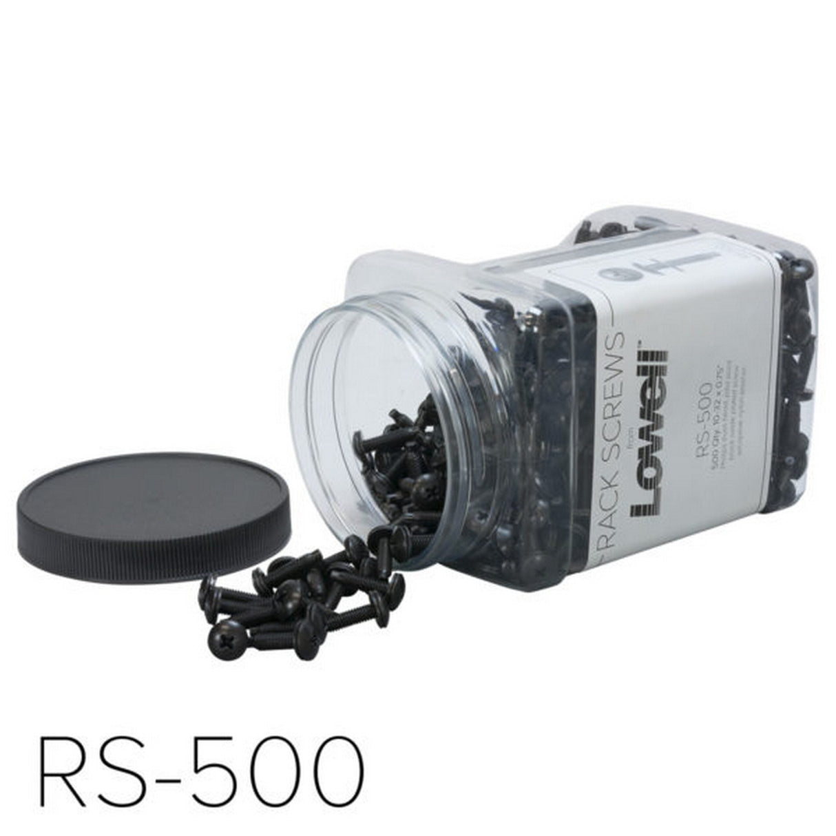 Lowell RS-500 10-32 Phillips Truss Head Screws Pilot Point Black 500-Pieces jar
