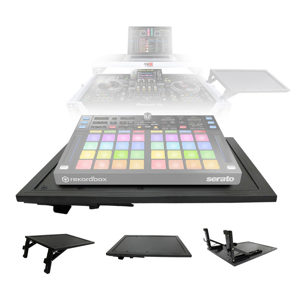 ProX XS-LTSC Universal Side Shelf for Laptops Midi Controllers and Modular Devices