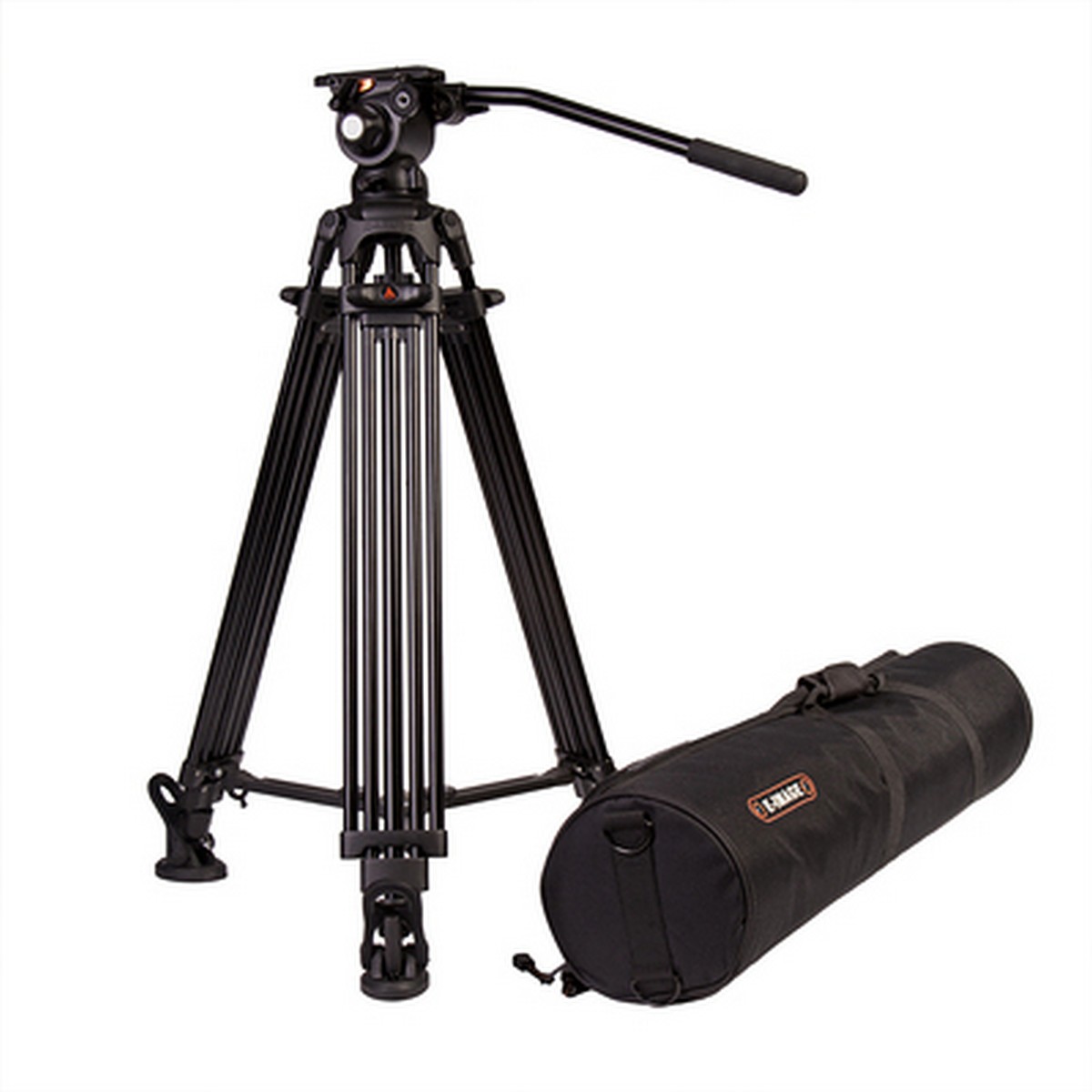 Ikan EG03A2 Two Stage Aluminum Tripod GH03 Fluid Video Head Kit