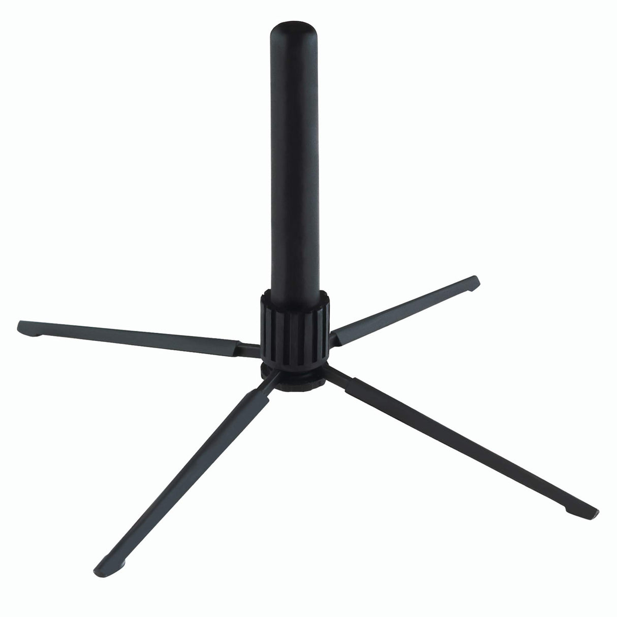 K&M 15232 4 Leg Base Adjustable Flute Stand Black