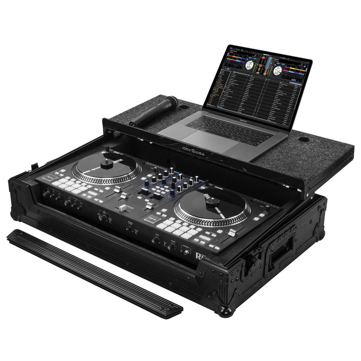 Odyssey Flight Case in Black with Patented Glide Platform for Rane