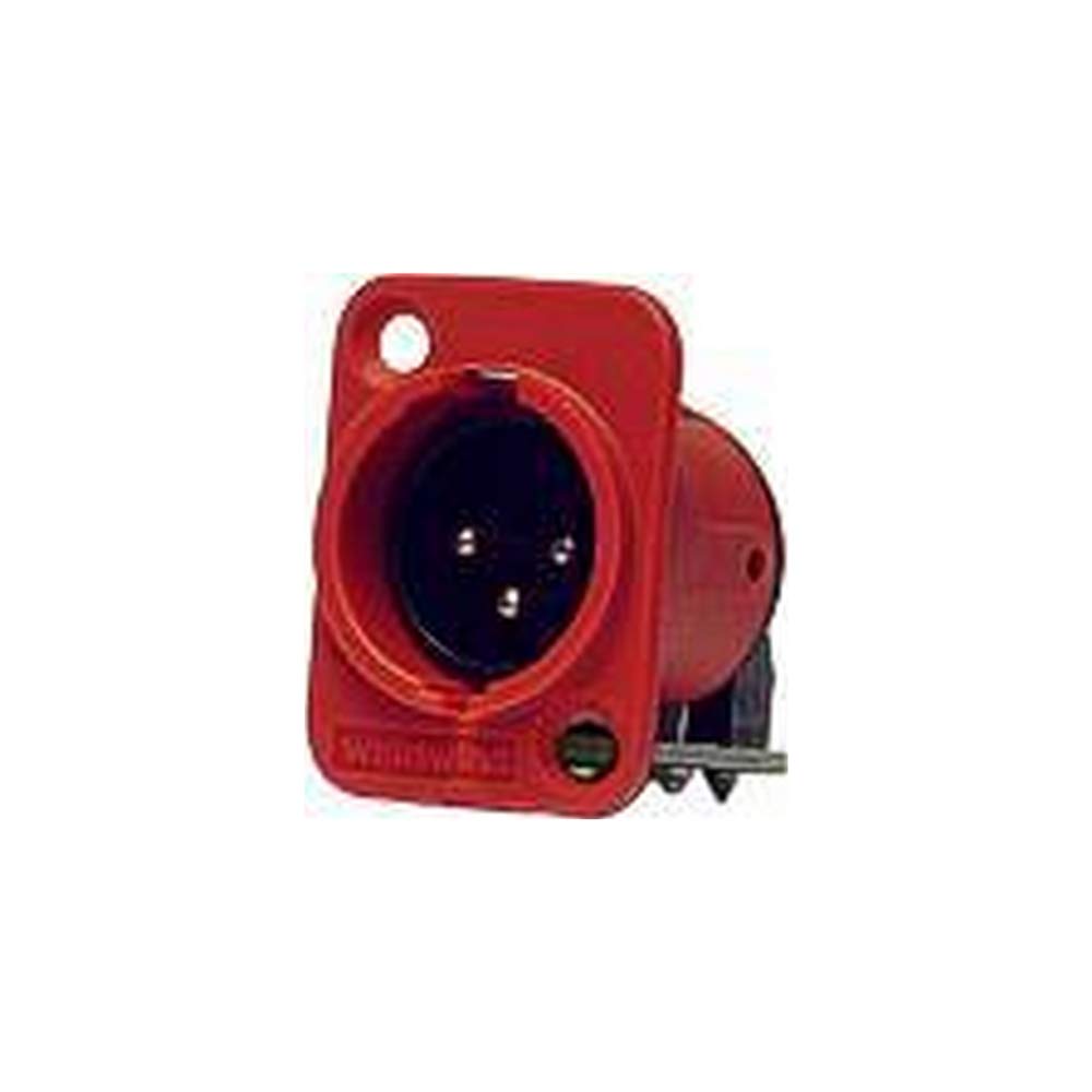 Whirlwind WC3MSTRD XLR Male Chassis Red