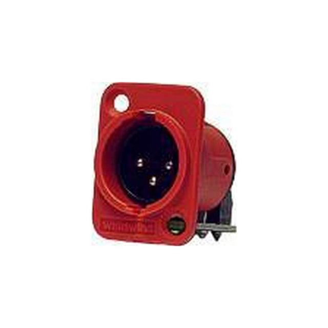 Whirlwind WC3MSTRD XLR Male Chassis Red