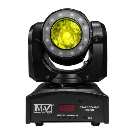 JMAZ CRAZY BEAM 40 FUSION Moving Head Beam with 12 Tri-Color RGB LED Ring