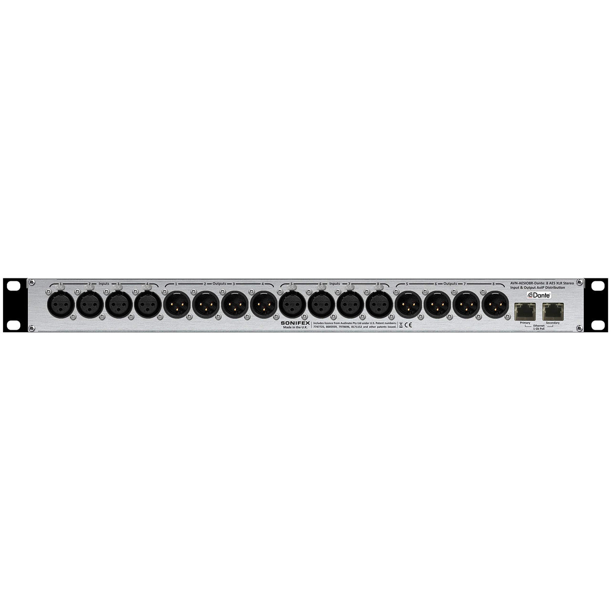 Sonifex AVN-AESIO8R 8 AES3 I/O Dual Dante Interface PoE