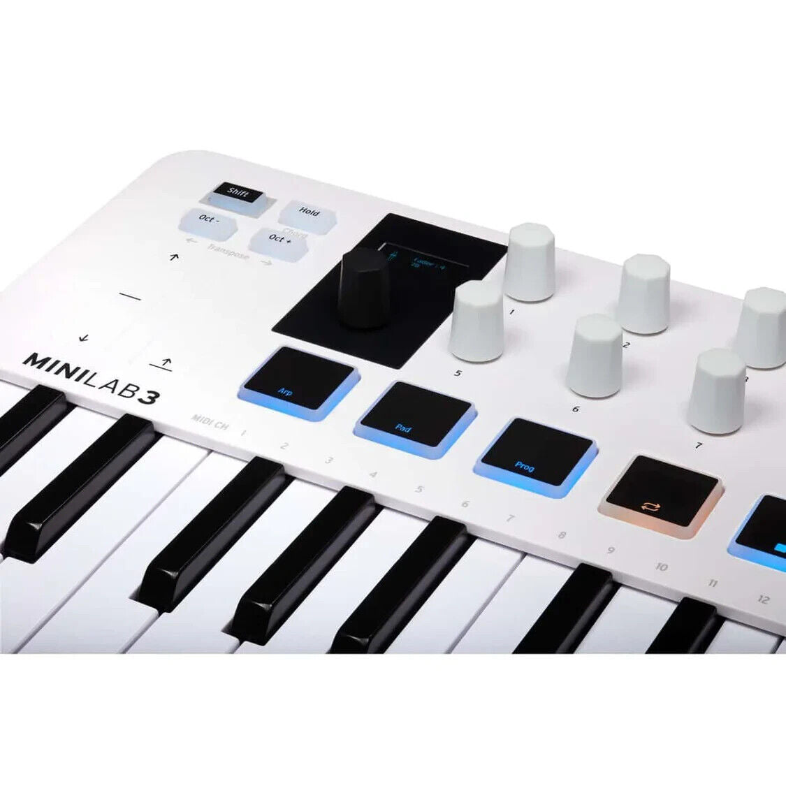Arturia MiniLab 3 25-Note Compact MIDI Keyboard and Pad Controller White (Used) - used