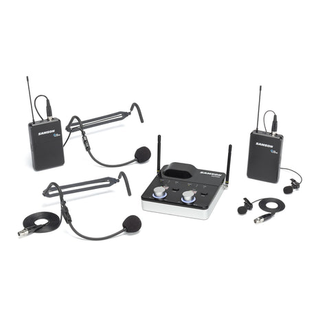 Samson Concert 288m Dual Channel Presentation System with 2 LM7 and 2 HS5 D Band 542 - 566 MHz