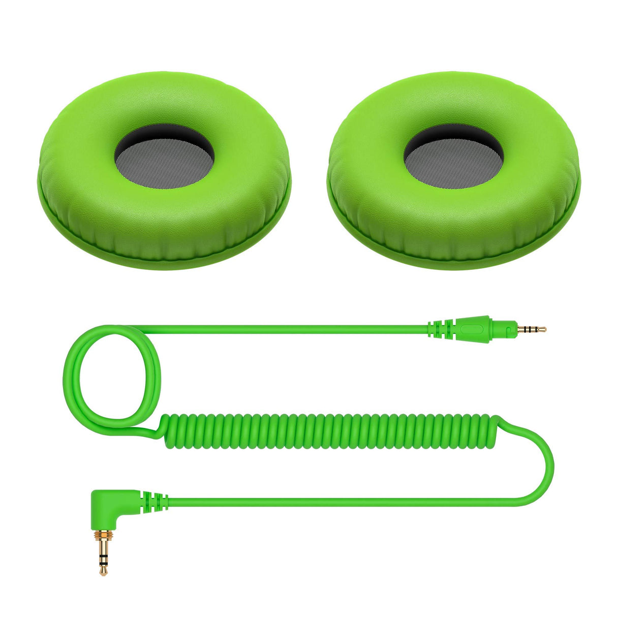 Pioneer DJ HC-CP08-G CUE1 Series Ear Pads and Coiled Cord Green
