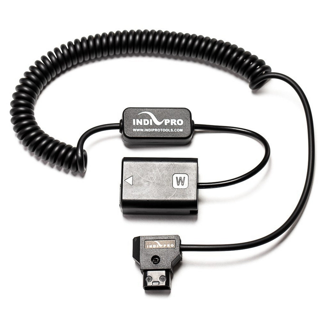 IndiPRO CPTA7S Coiled D-Tap to Sony NP-FW50 Type Dummy Battery