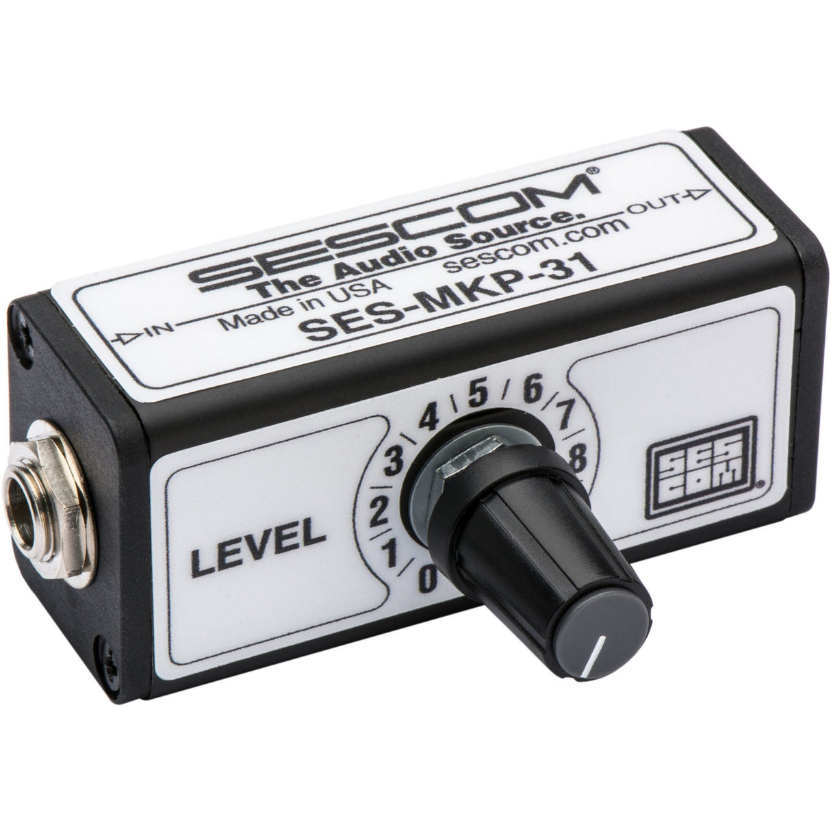 Sescom SES-MKP-31 Professional 1-Channel Inline 1/4 TRS Balanced Audio Level Control
