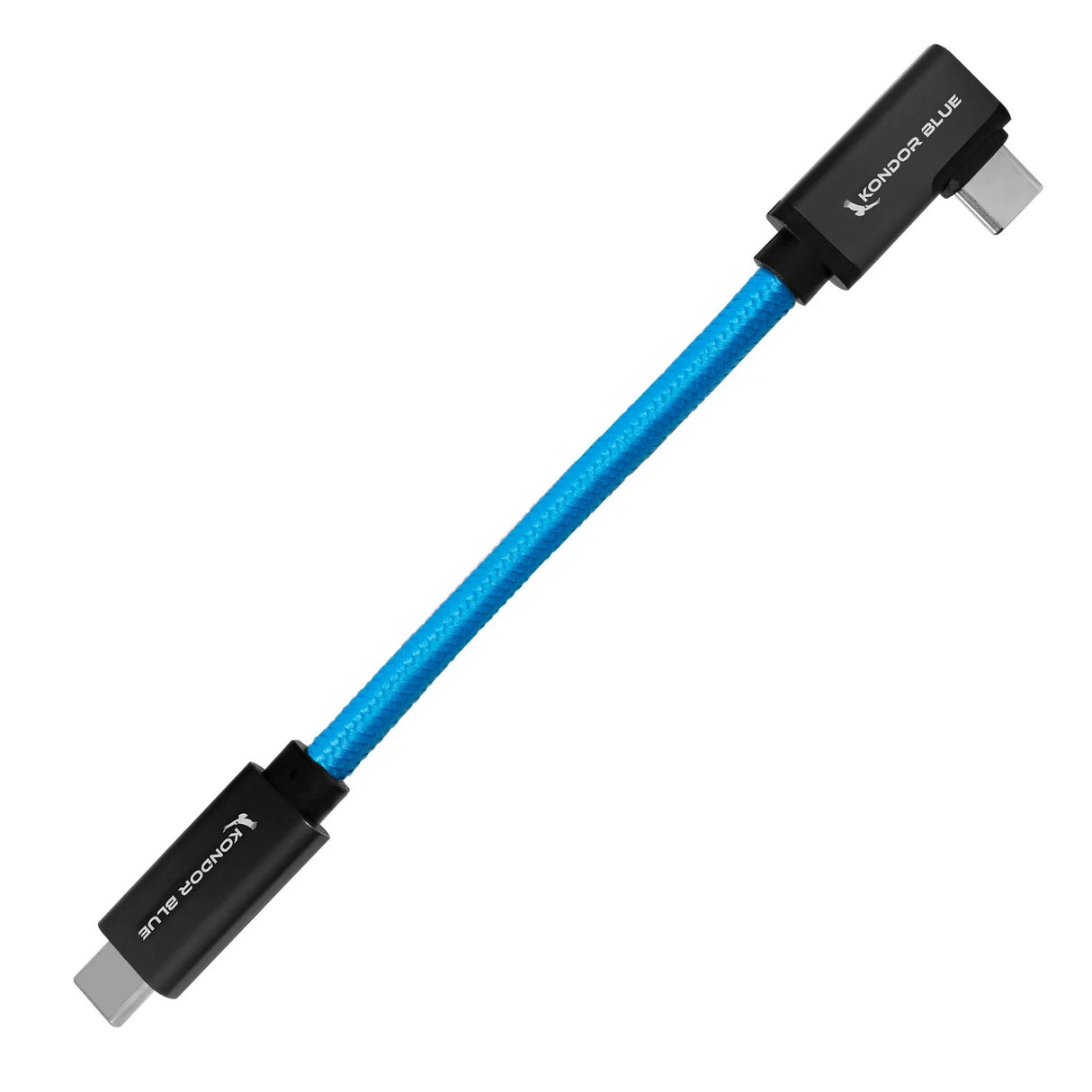 Kondor Blue 6-Inch USB-C Right Angle to Straight Cable for 8K Video Transfer - Kondor Blue
