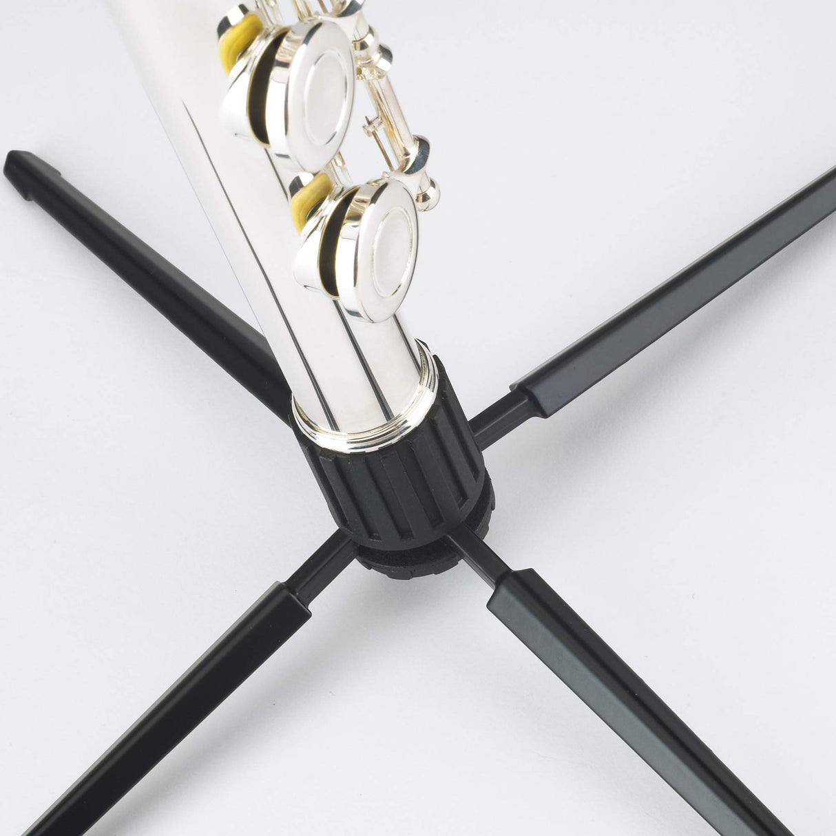 K&M 15232 4 Leg Base Adjustable Flute Stand Black