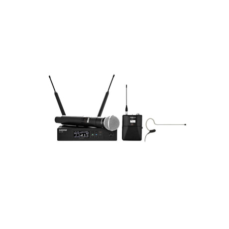 Shure QLXD124/53 Wireless Bodypack and Handheld Vocal Combo System with MX153 - G50: 470 - 534 MHz / Black