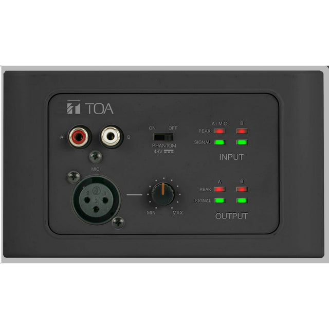 TOA Electronics M-822IOB-AM 2 x 2 Remote Audio Input Output Panel Black