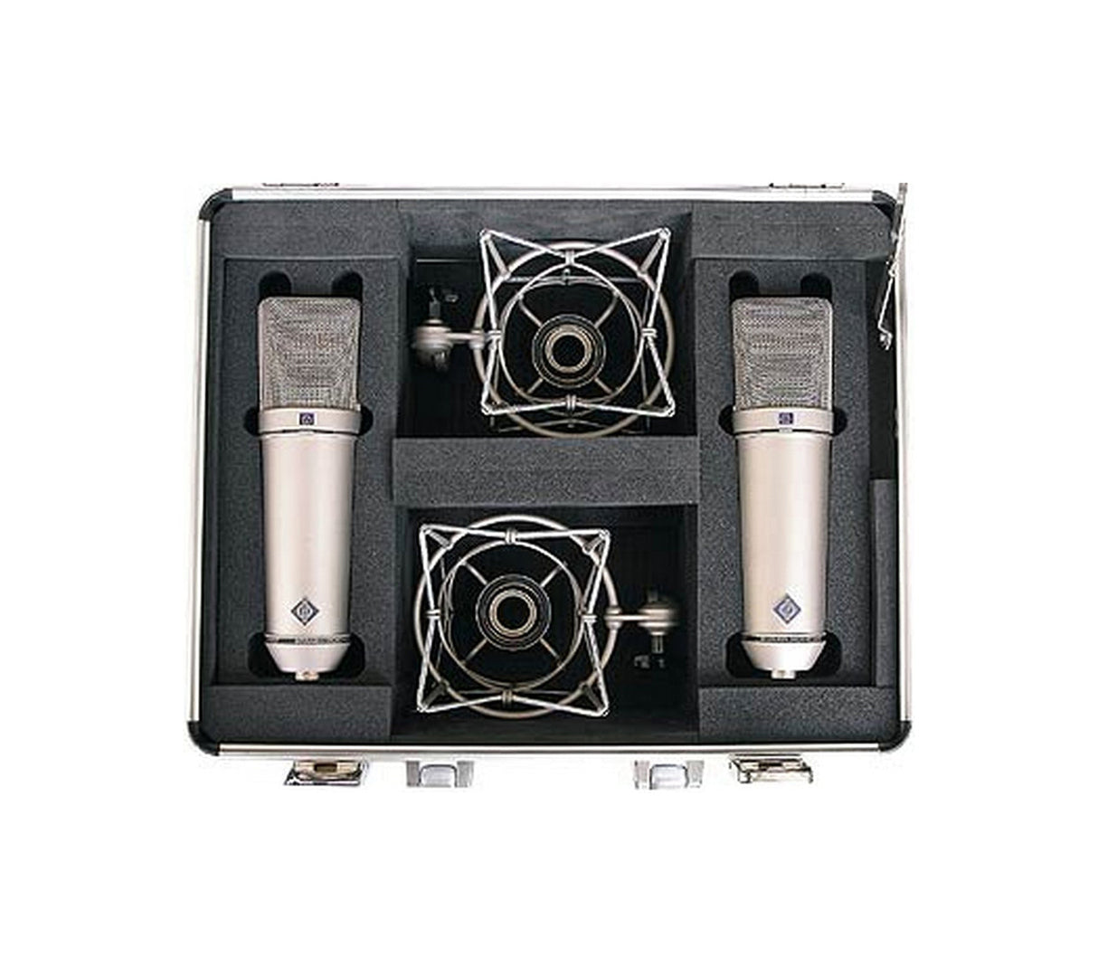 Neumann U 87 AI STEREO Factory-Matched Stereo Set includes Two U 87 AI with EA87 in Mic Briefcase Nickel