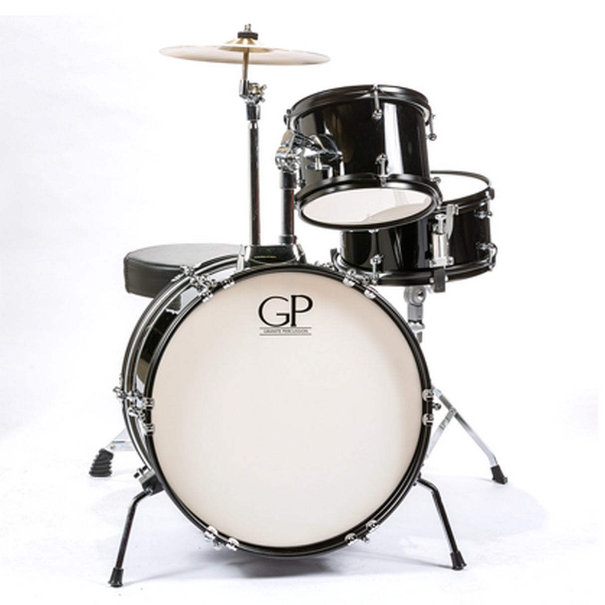 Granite Percussion GP-JR3BK 3-Piece Junior Studio Drum Kit Black