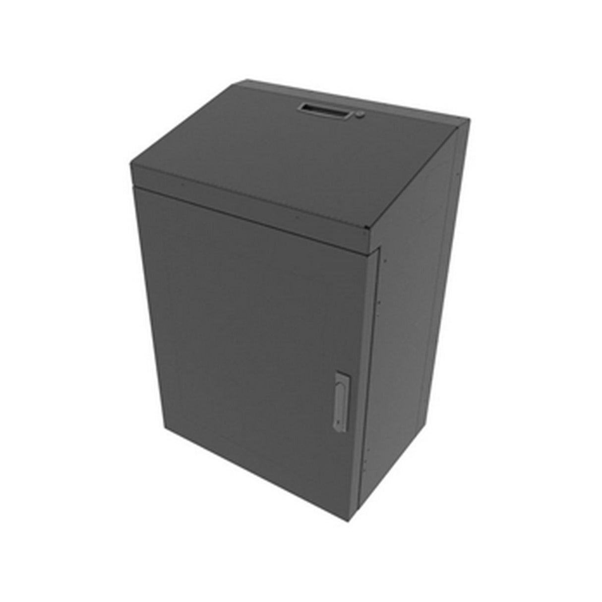 Middle Atlantic VWM-SD-8-36K-BW 8 Space Low Profile Wall Rack Solid Top Black Finish