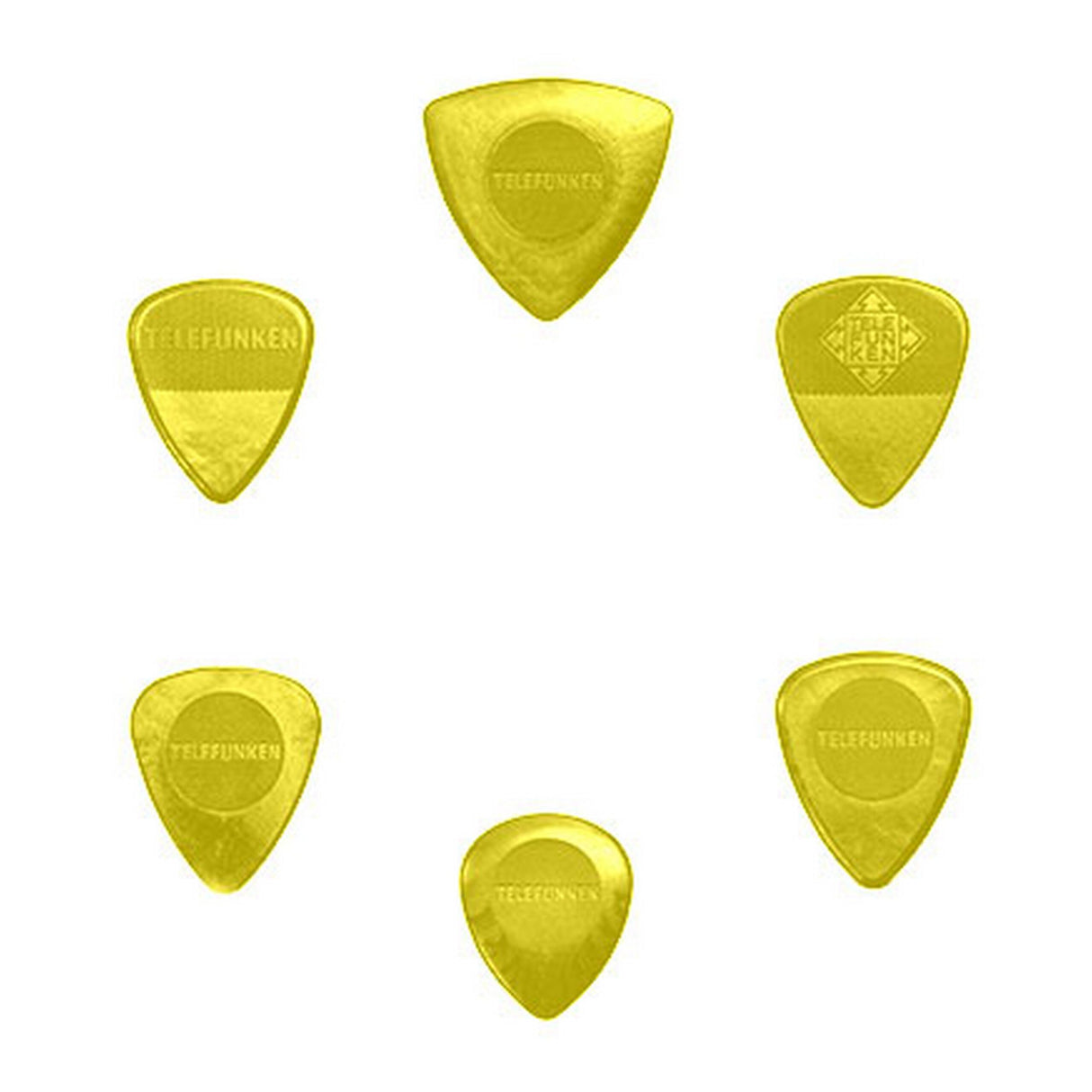 Telefunken Variety Pack Guitar Picks Mix Set Yellow - accessories