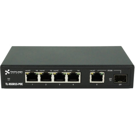 TechLogix Networx TL-NS5R1S-POE 1G Network Switch with 5 RJ45 and 1 SFP 30W PoE +