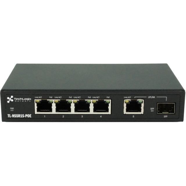 TechLogix Networx TL-NS5R1S-POE 1G Network Switch with 5 RJ45 and 1 SFP 30W PoE +