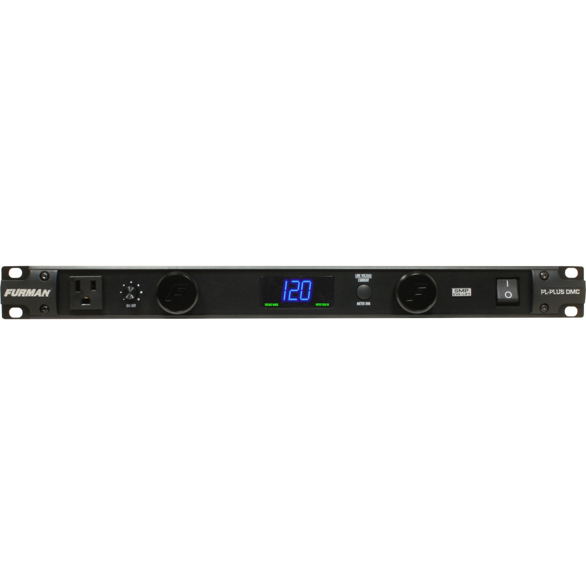 Furman PL-PLUS DMC 15A Advanced Power Conditioner Lights with SMP and Digital Volt Amplifier Meter 9 Outlets 1RU 10