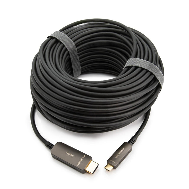 Kramer CP-AOCU/CH-50 Active Optical 4K USB Type C Male to HDMI Male 50 Foot
