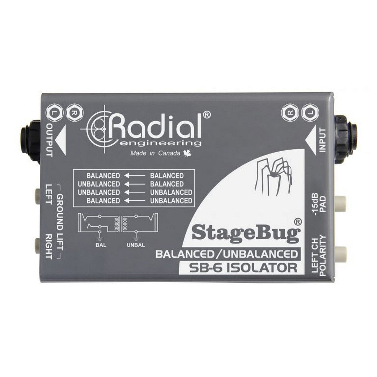 Radial StageBug SB-6 Passive Stereo Line Isolator