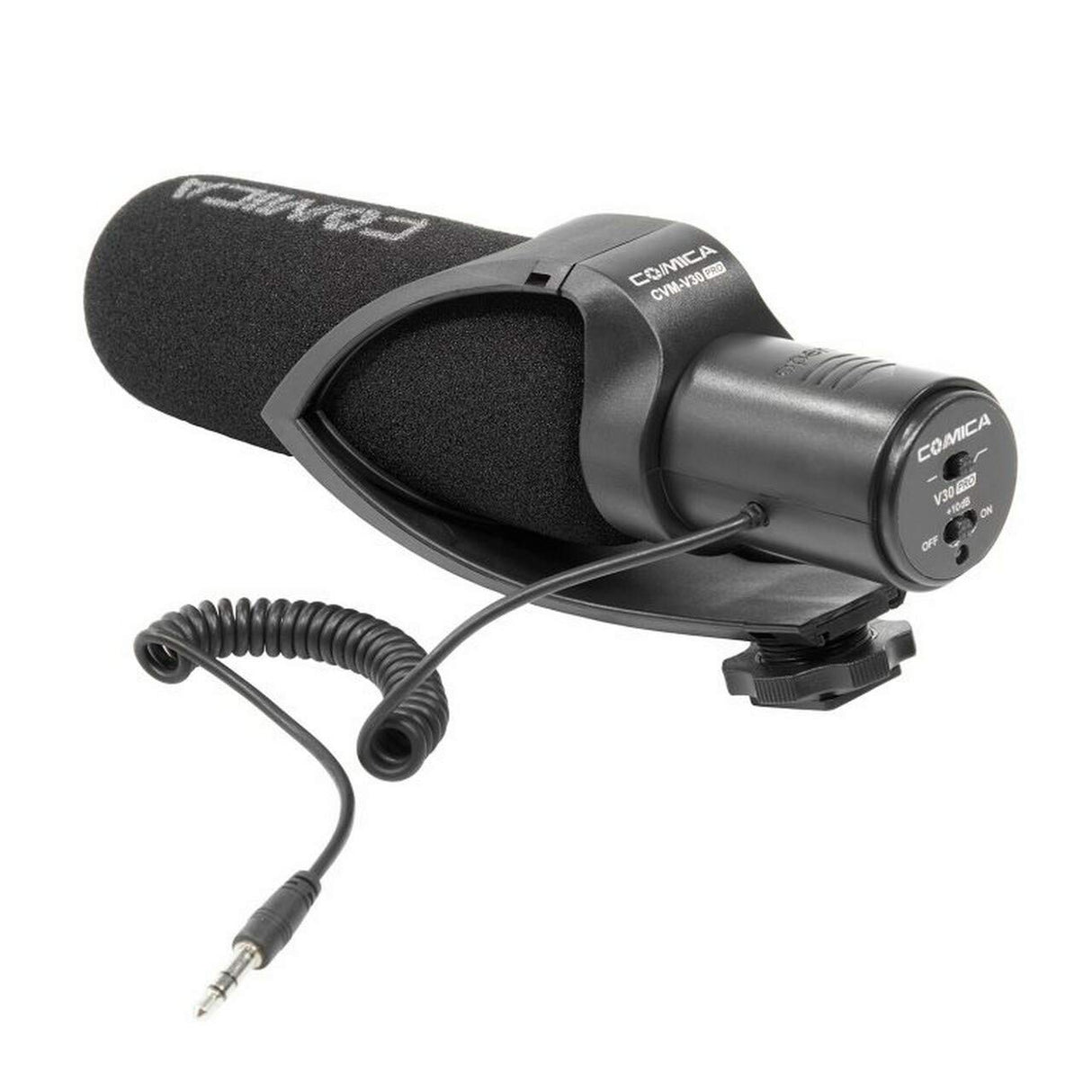 Comica CVM-V30-PRO-B Supercardioid Shotgun Microphone with3.5mm Jack Black