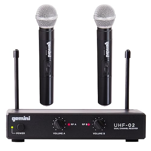 Gemini UHF-02M Handheld Wireless Microphone System S12