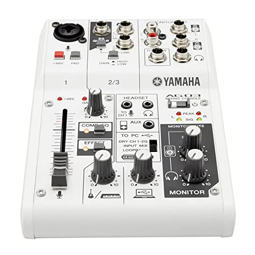 Yamaha AG03 3 Channel Mixer USB Audio Interface