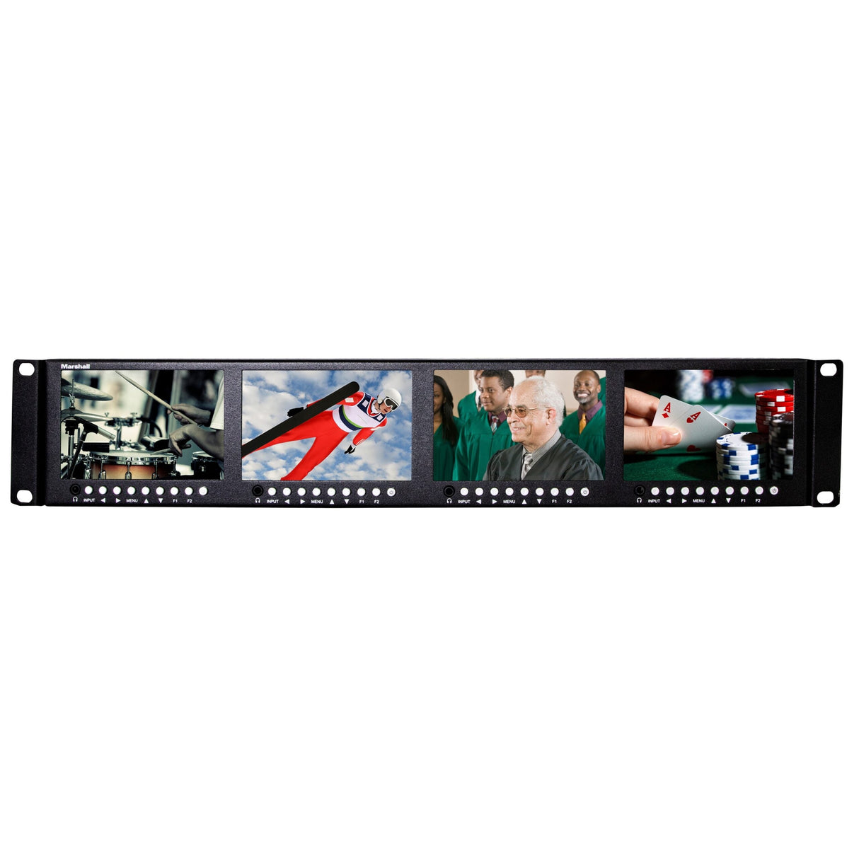 Marshall Electronics ML-454-V2 Quad 4.5-Inch Screens Rackmountable Monitor with HDMI 3G-SDI and Composite Inputs