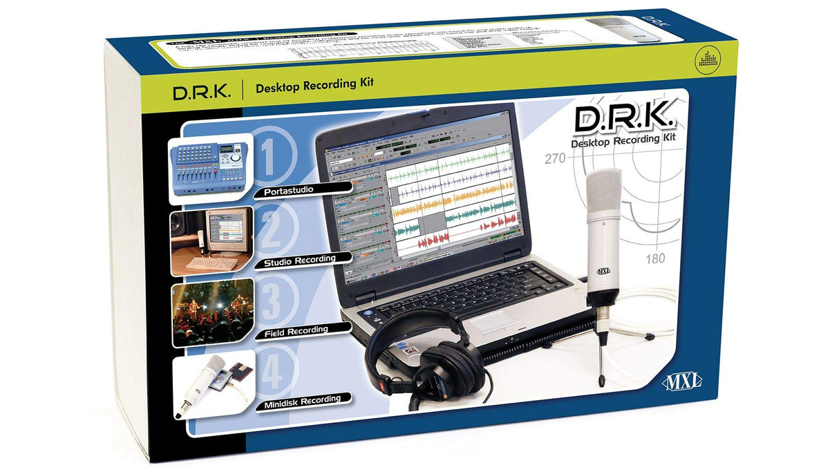MXL DRK Desktop Battery Powered Condenser Recording Microphone