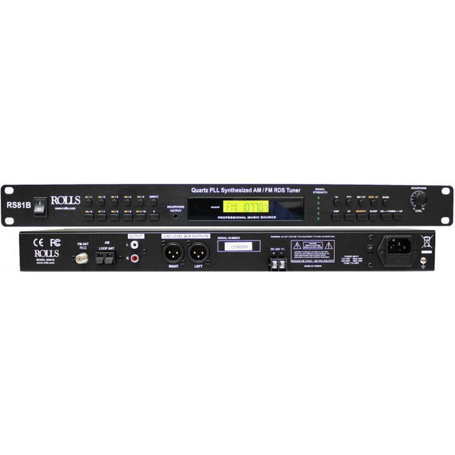 Rolls RS81B Quartz PLL Synthesized AM/FM Tuner
