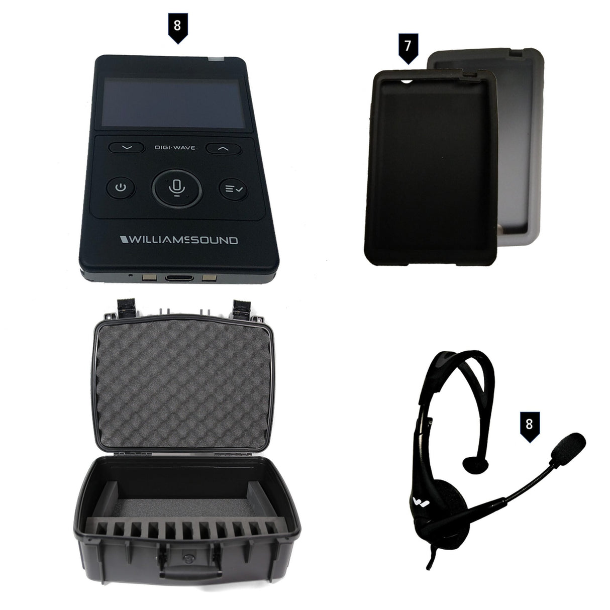 Williams AV DWS COM 8 400 Digi-Wave 400 Wireless Intercom System for up to 8 Participants