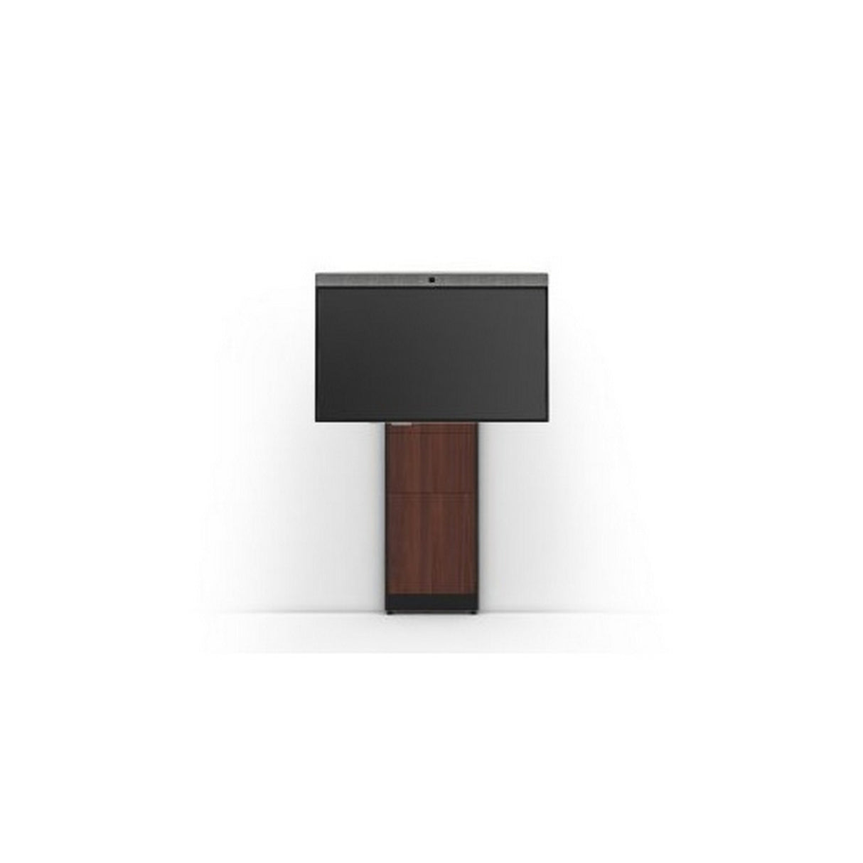 Salamander Design STR170/FH1/MW/BK Strut170 Single Mount Display Stand Medium Walnut Front Black Trim