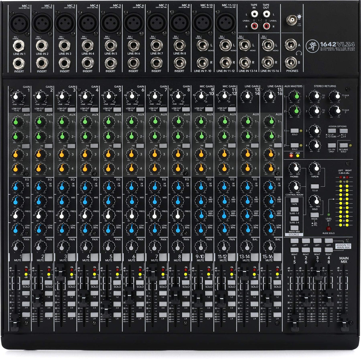 Mackie 1642VLZ4 16-Channel Compact Analog Mixer with 10 Onyx preamps
