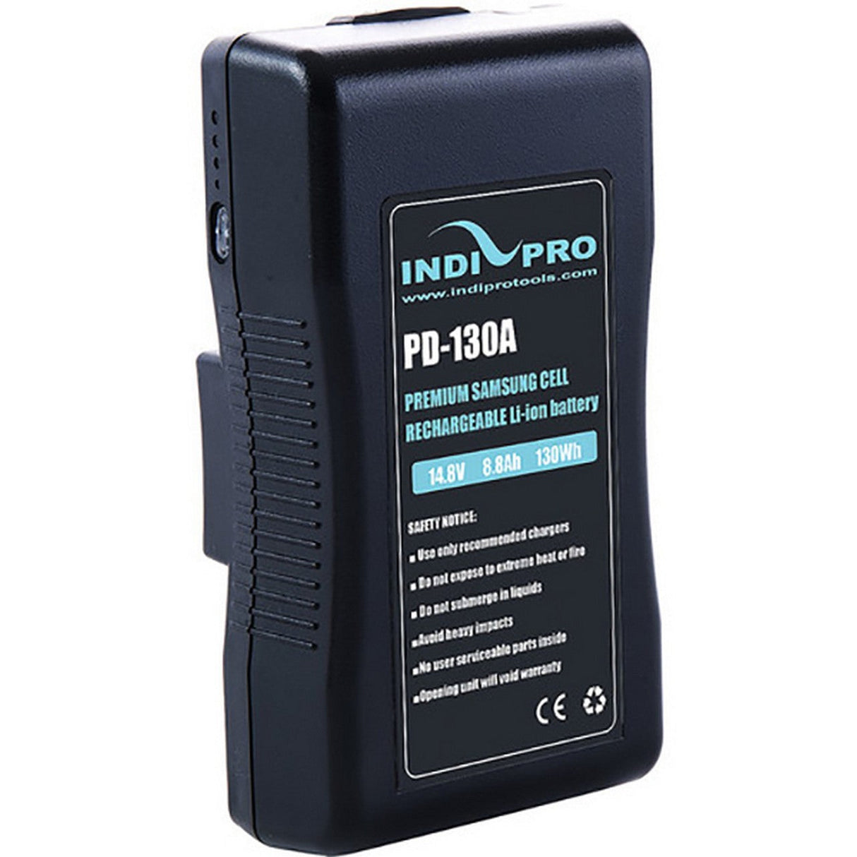 IndiPRO PD130A Compact 130Wh Gold-Mount Li-Ion Battery