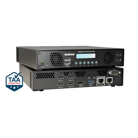 Matrox MVX-E6122-2 Maevex 6122 Dual 4K Encoder