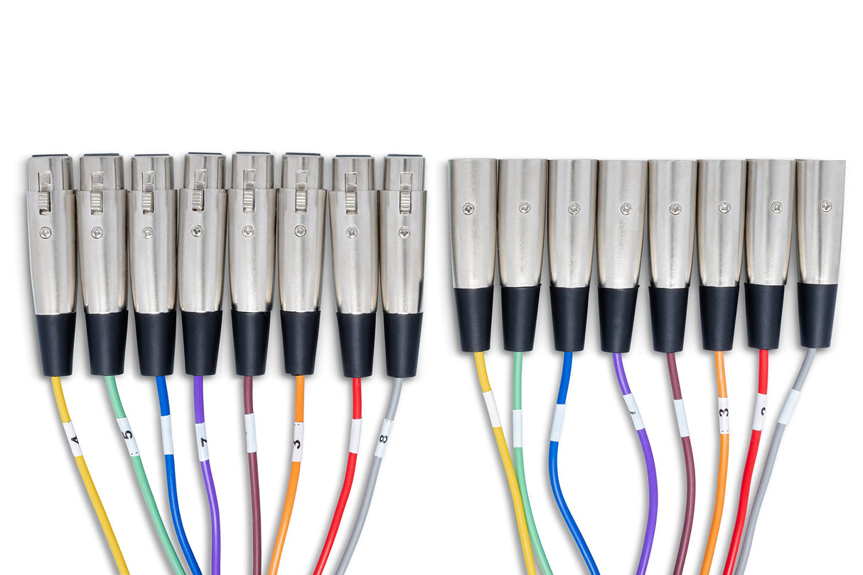 Hosa XLR-803 Balanced Snake Cable XLR3F to XLR3M 3 Meters