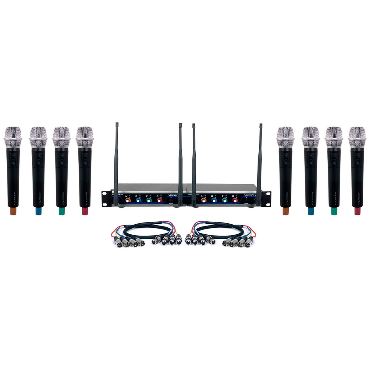 VocoPro Digital-ACAPELLA-8 8-Channel UHF Wireless Handheld Microphone System