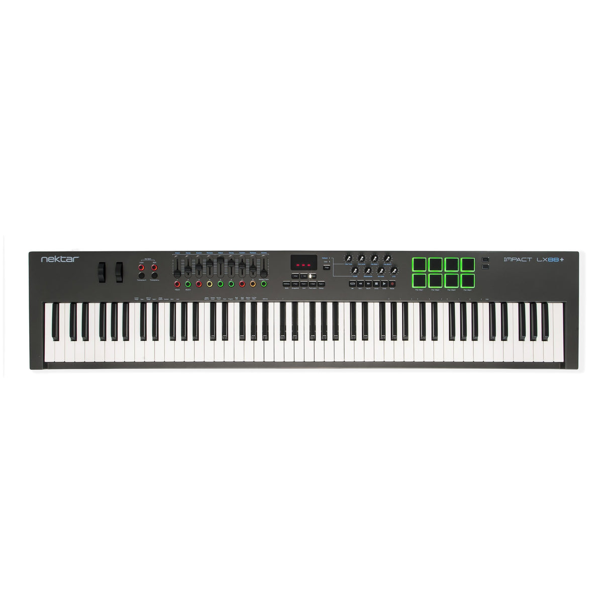 Nektar Impact LX88 + 88-Key USB Semi-Weighted Keyboard Controller with DAW Integration