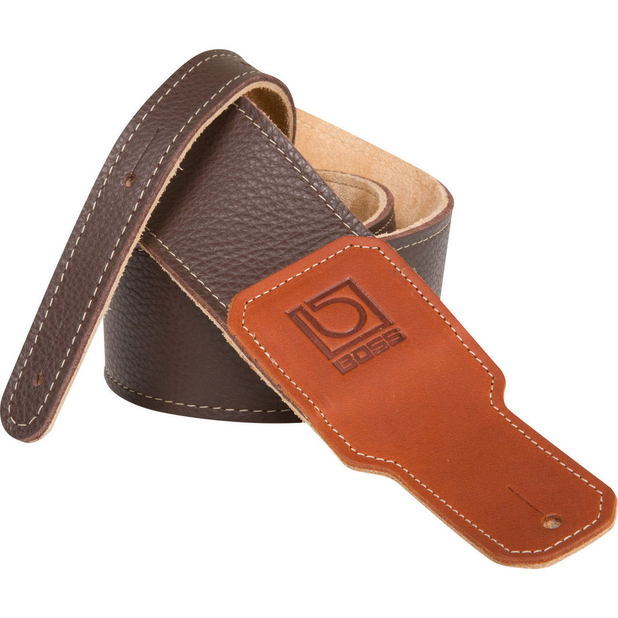 Boss BSL-30-BRN 3 Inch Brown Leather Instrument Strap - accessories
